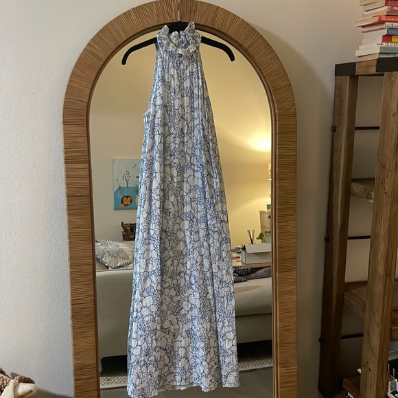 Marysia MAXI cover Up in blue & white - Picture 1 of 3